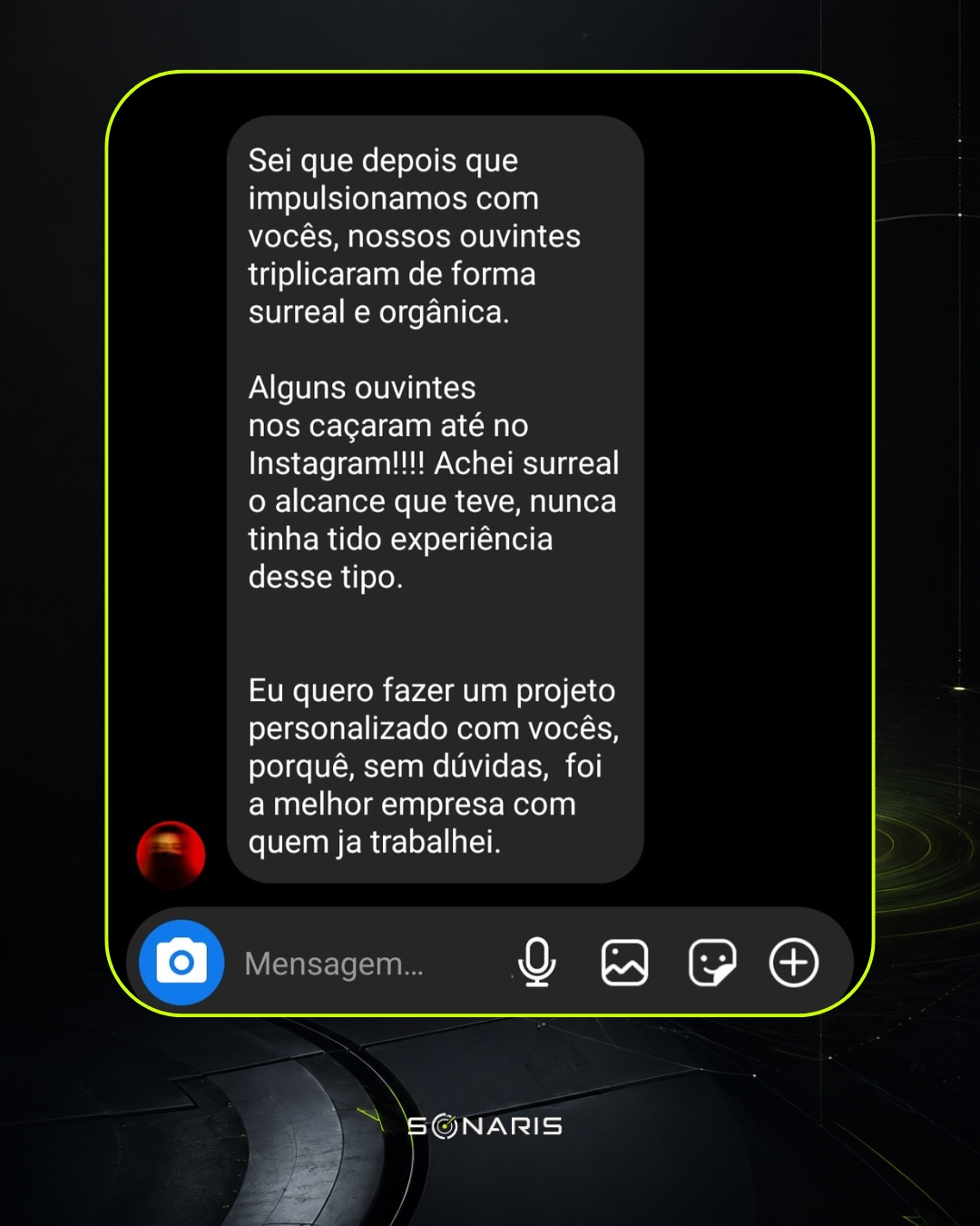 Depoimento real de artista SONARIS 2